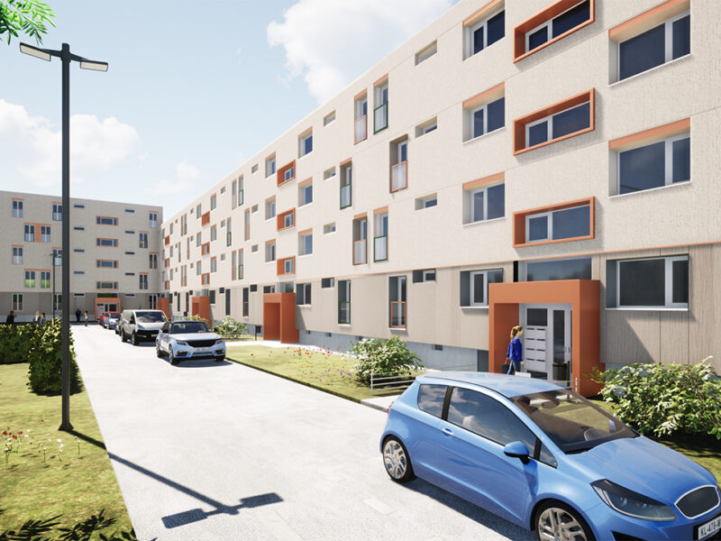 Réhabilitation d’un bâtiment de 84 logements à LONGVIC